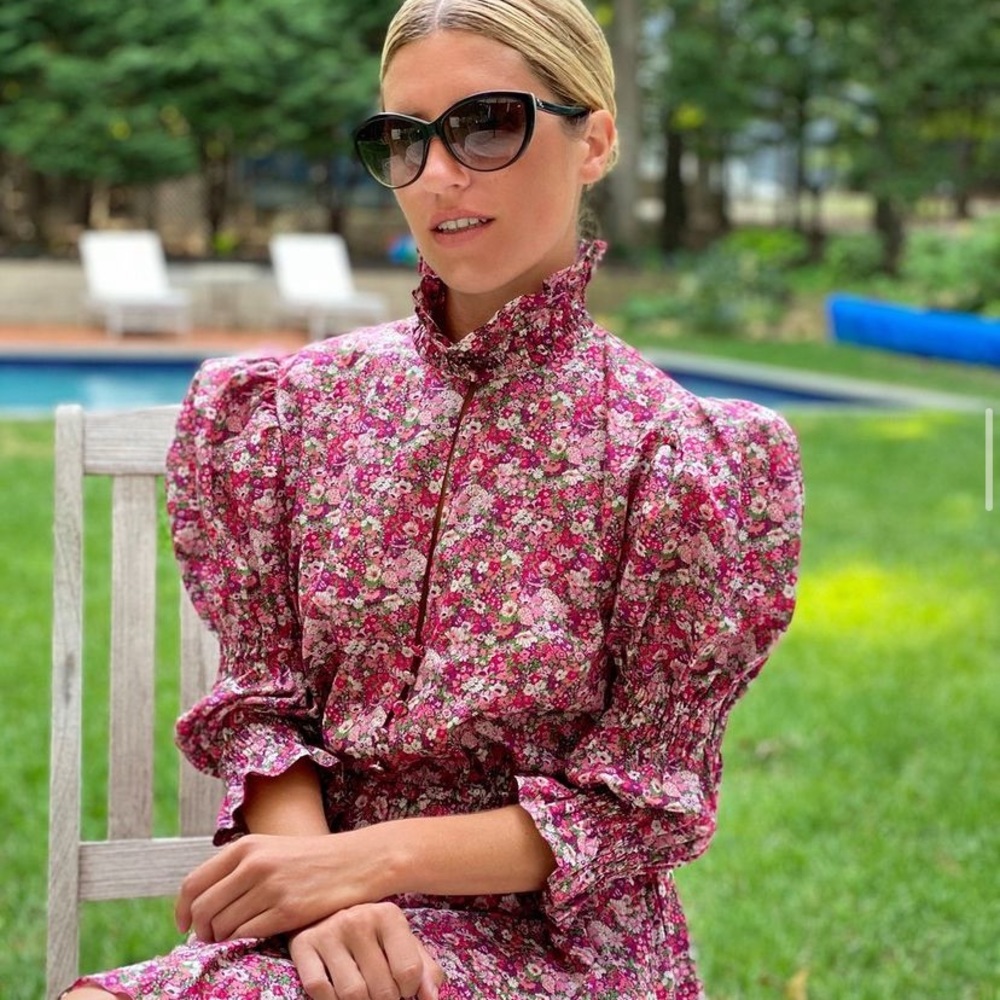 Philosophy di Lorenzo Serafini in cuff puff wildflower floral dress - Picture 4 of 5